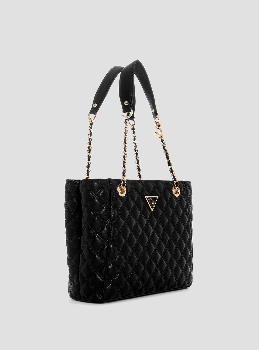 GUESS Womens Black Giully Small Tote Bag QG874822 Side View