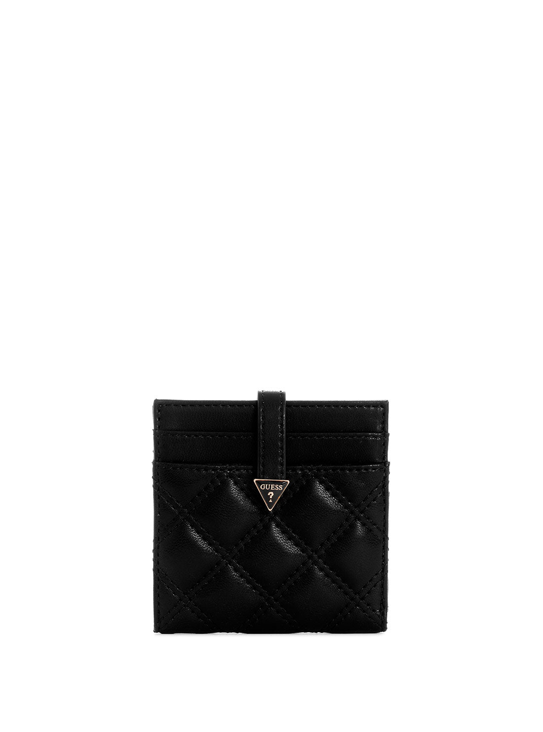 GUESS Black Giully Tab Card Case front view