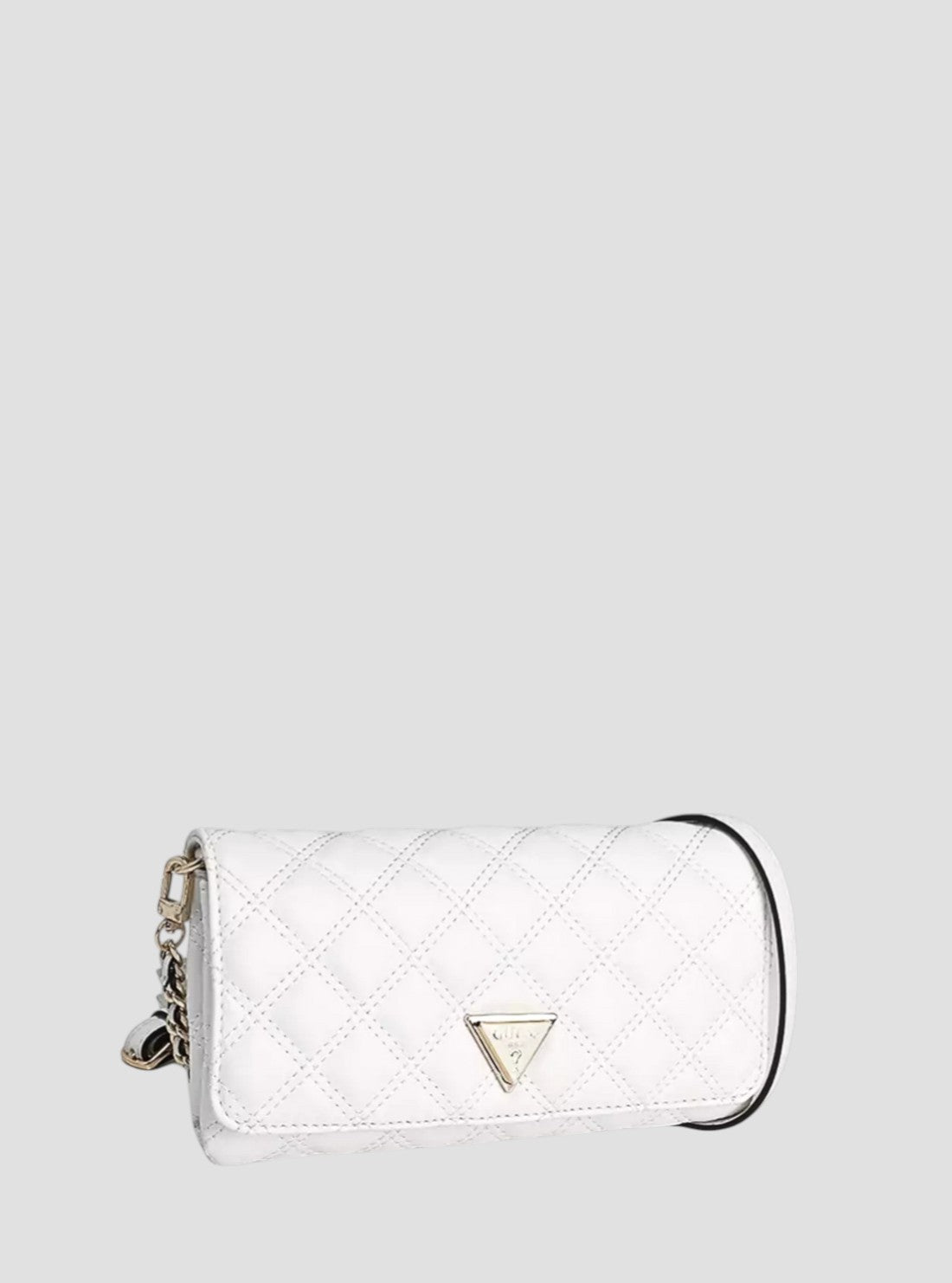 GUESS Womens White Giully Crossbody Organiser Bag QG874875 Front Side View