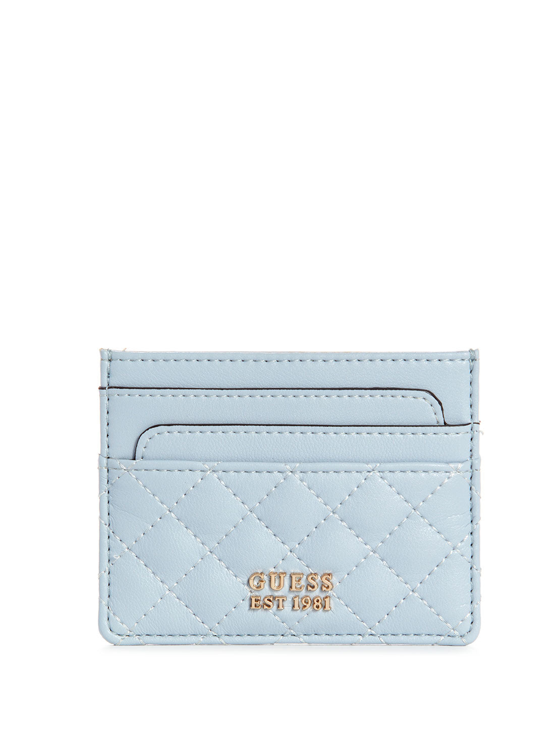 GUESS Sky Blue Rianee Card Holder front view