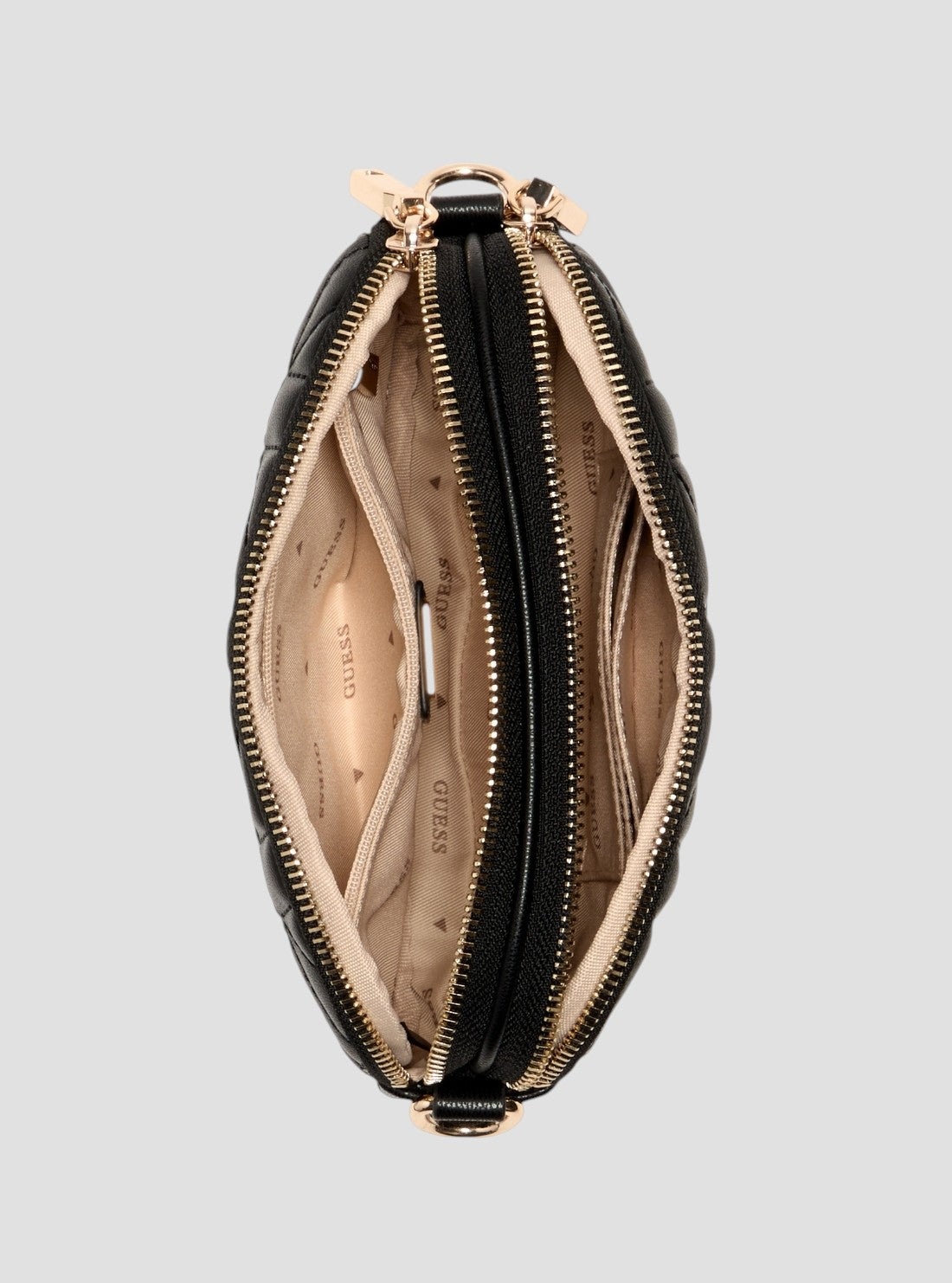 GUESS Womens Black Edita Mini Camera Bag QG962574 Inside View