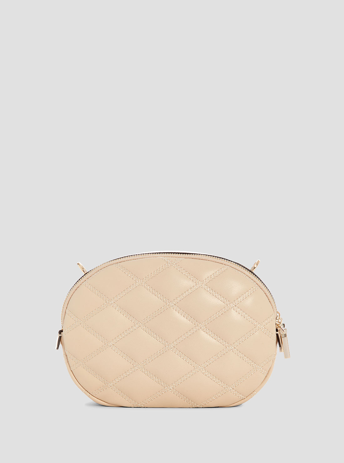 GUESS Womens Beige Tamsin Double Zip Crossbody Bag QG963212 Back View
