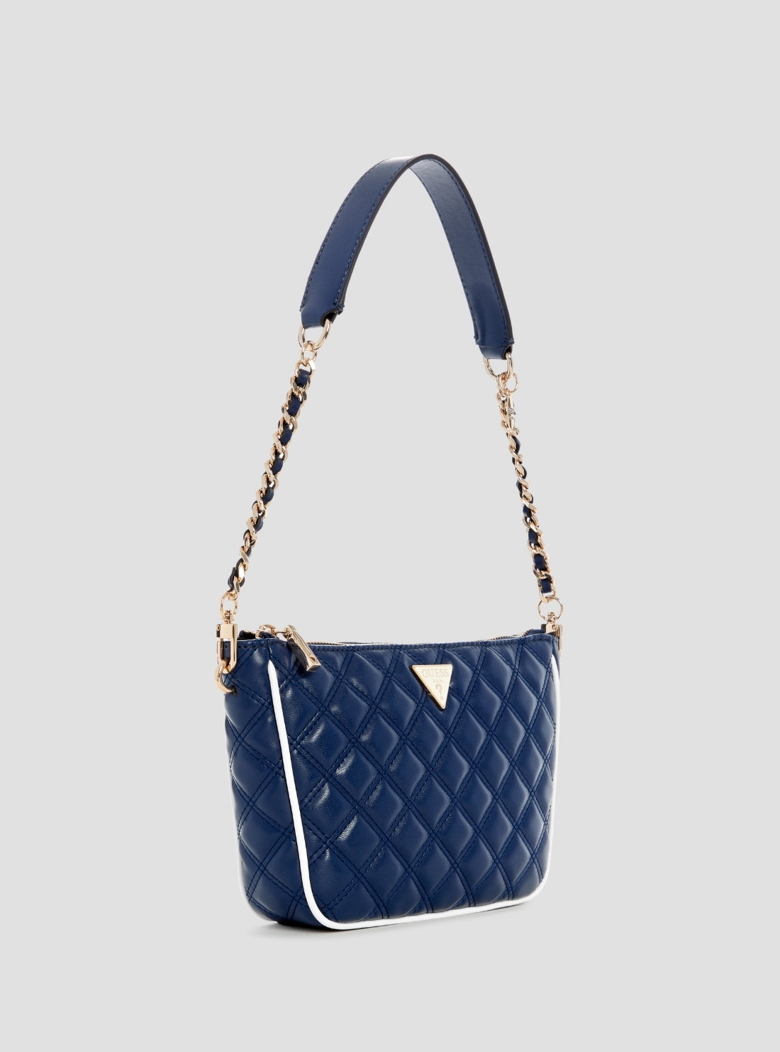 GUESS Womens Blue Cruise Vibe Shoulder Bag QG964917 Front Side View