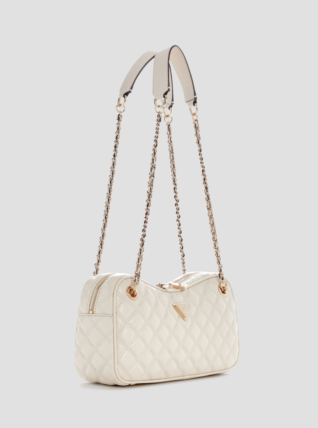 GUESS Womens White Giully II Shoulder Satchel Bag QG967309 Side View