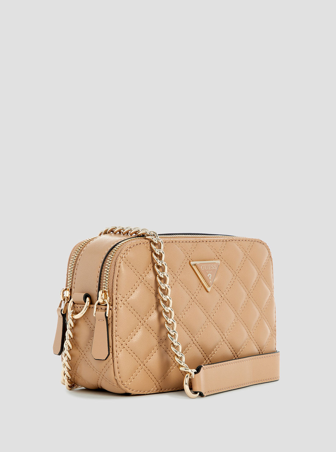 GUESS Womens Beige Giully Camera Bag QG967314 Front Side View