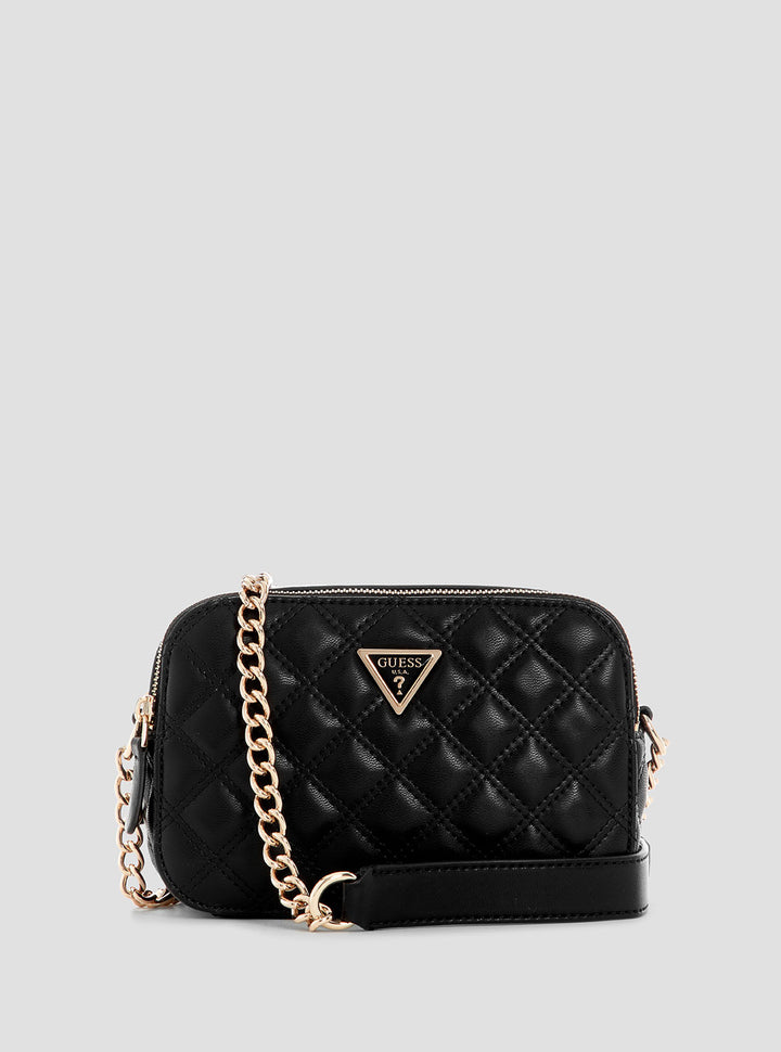 GUESS Womens Black Giully Camera Crossbody Bag QG967314 Front View