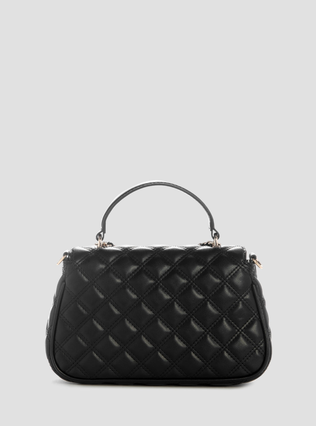 GUESS Womens Black Giully II Top Handle Flap Bag QG967319 Back View