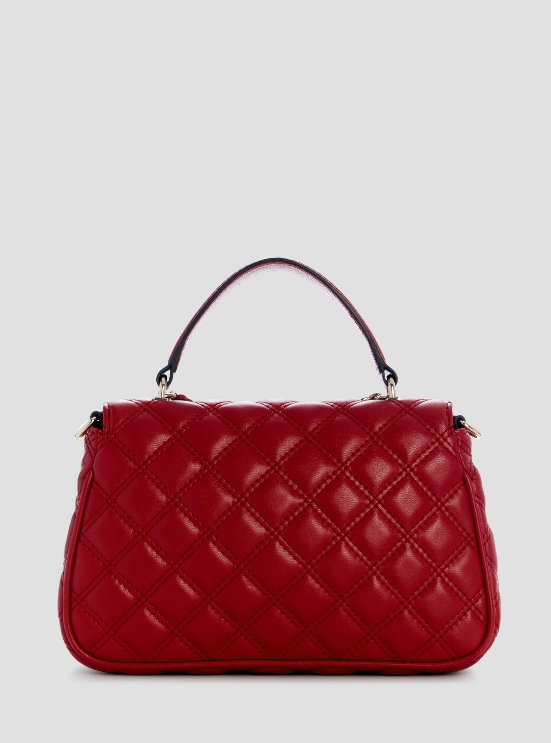 GUESS Womens Red Giully II Top Handle Flap Bag QG967319 Back View