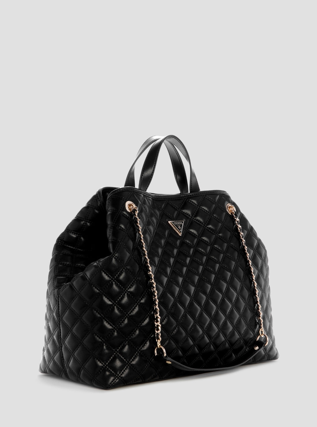GUESS Womens Black Giully II Large 2-in-1 Tote Bag QG967329 Side View