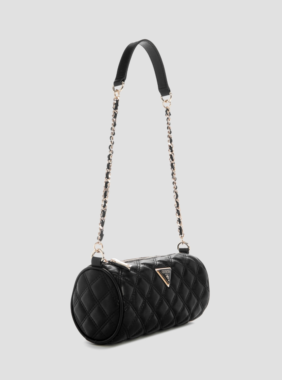 GUESS Womens Black Giully II Mini Barrel Bag QG967372 Side View