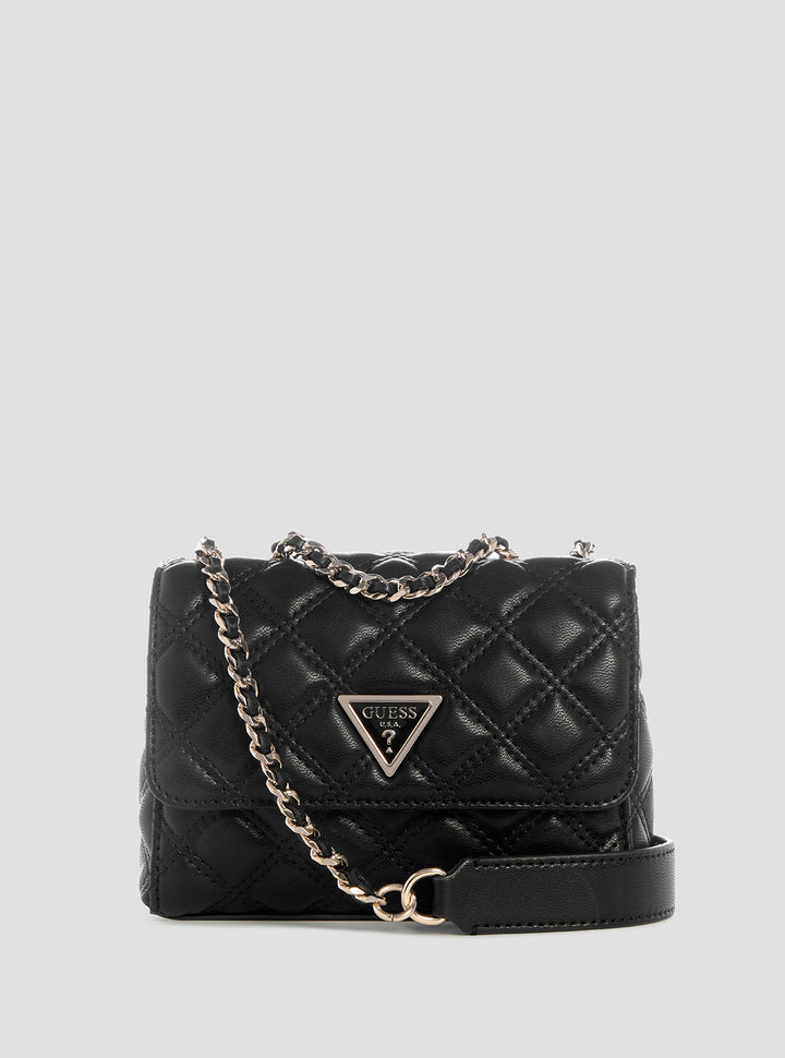 GUESS Womens Black Giully Crossbody Bag QG967374 Front View