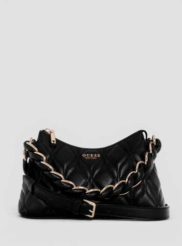 GUESS Womens Black Maxine Mini Shoulder Bag QG973372 Front View