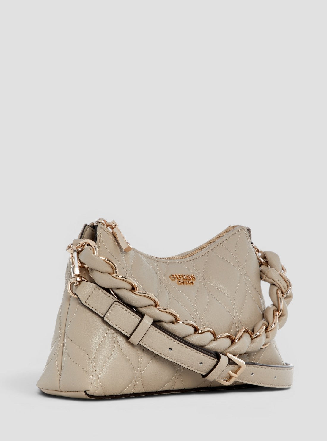 GUESS Womens Light-Taupe Maxine Mini Shoulder Bag QG973372 Side View