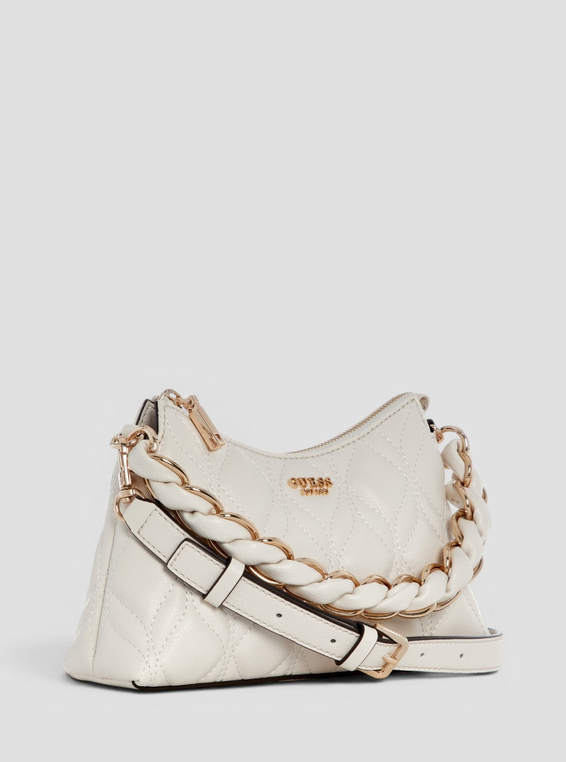 GUESS Womens Off-White Maxine Mini Shoulder Bag QG973372 Side View