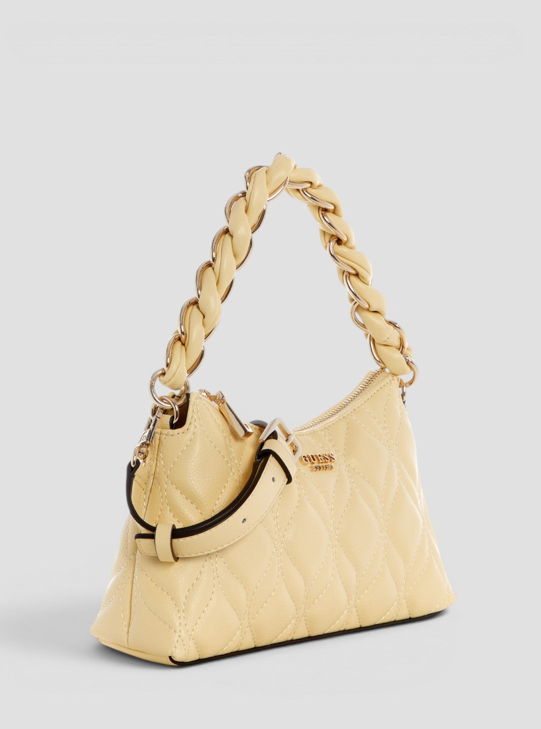 GUESS Womens Yellow  Maxine Mini Shoulder Bag QG973372 Side View