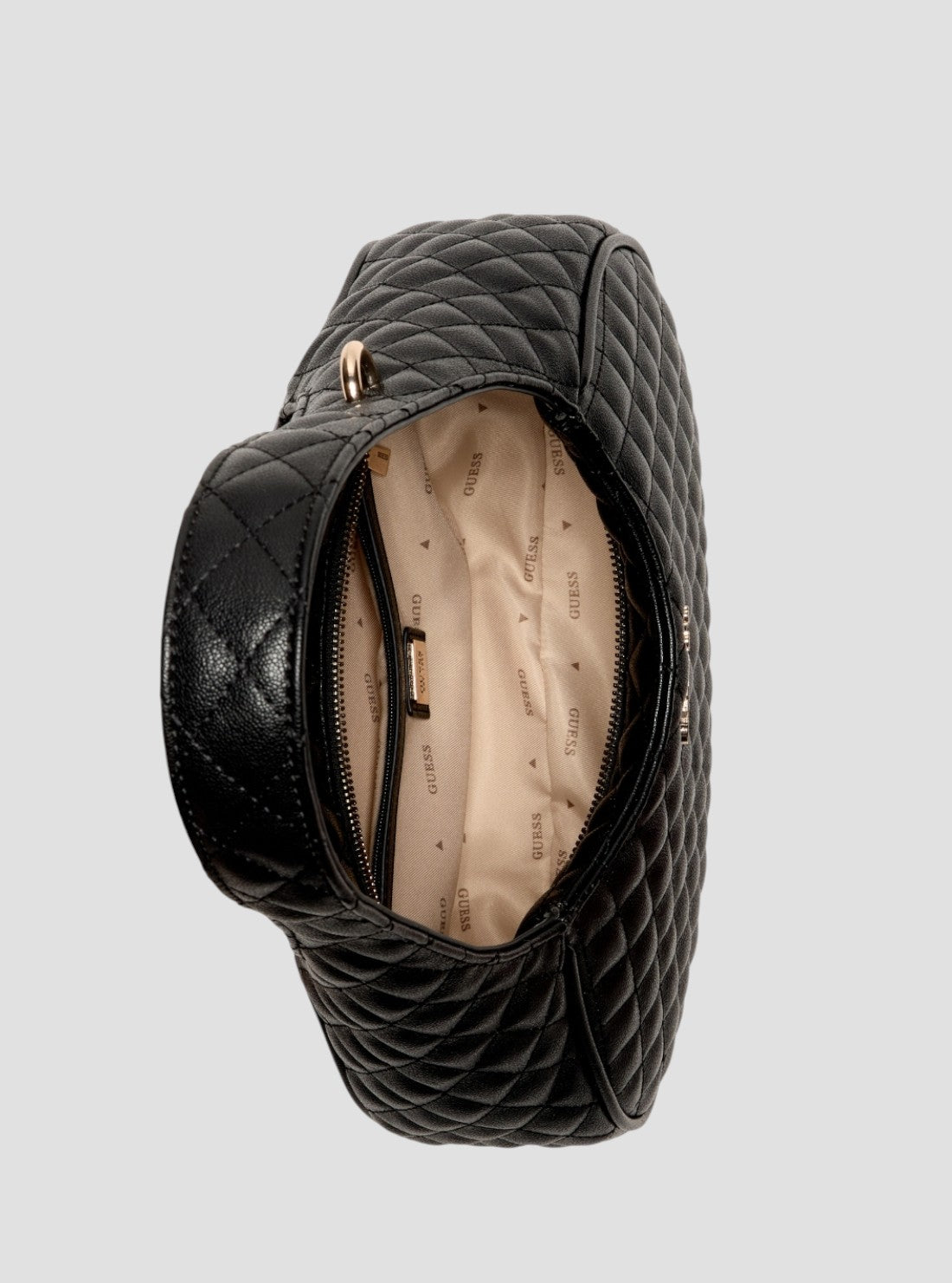 GUESS Womens Black Atabey Hobo Bag QG989401 Inside View