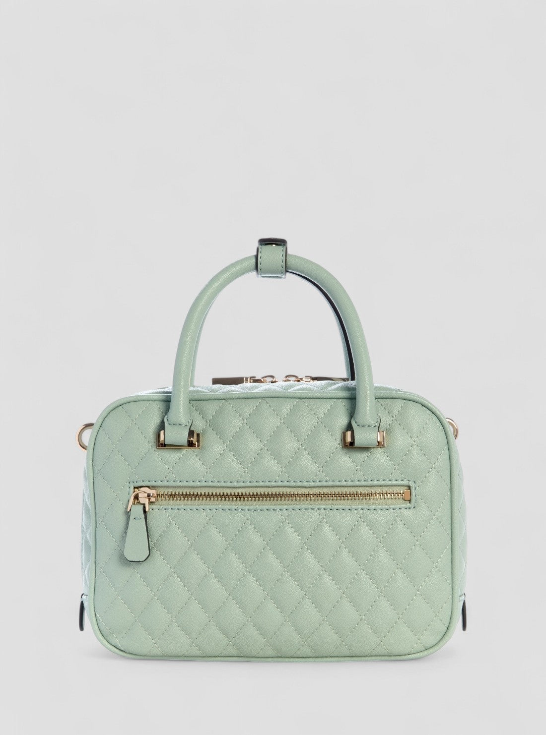 GUESS Womens Green Atabey Box Satchel Bag QG989405 Back View