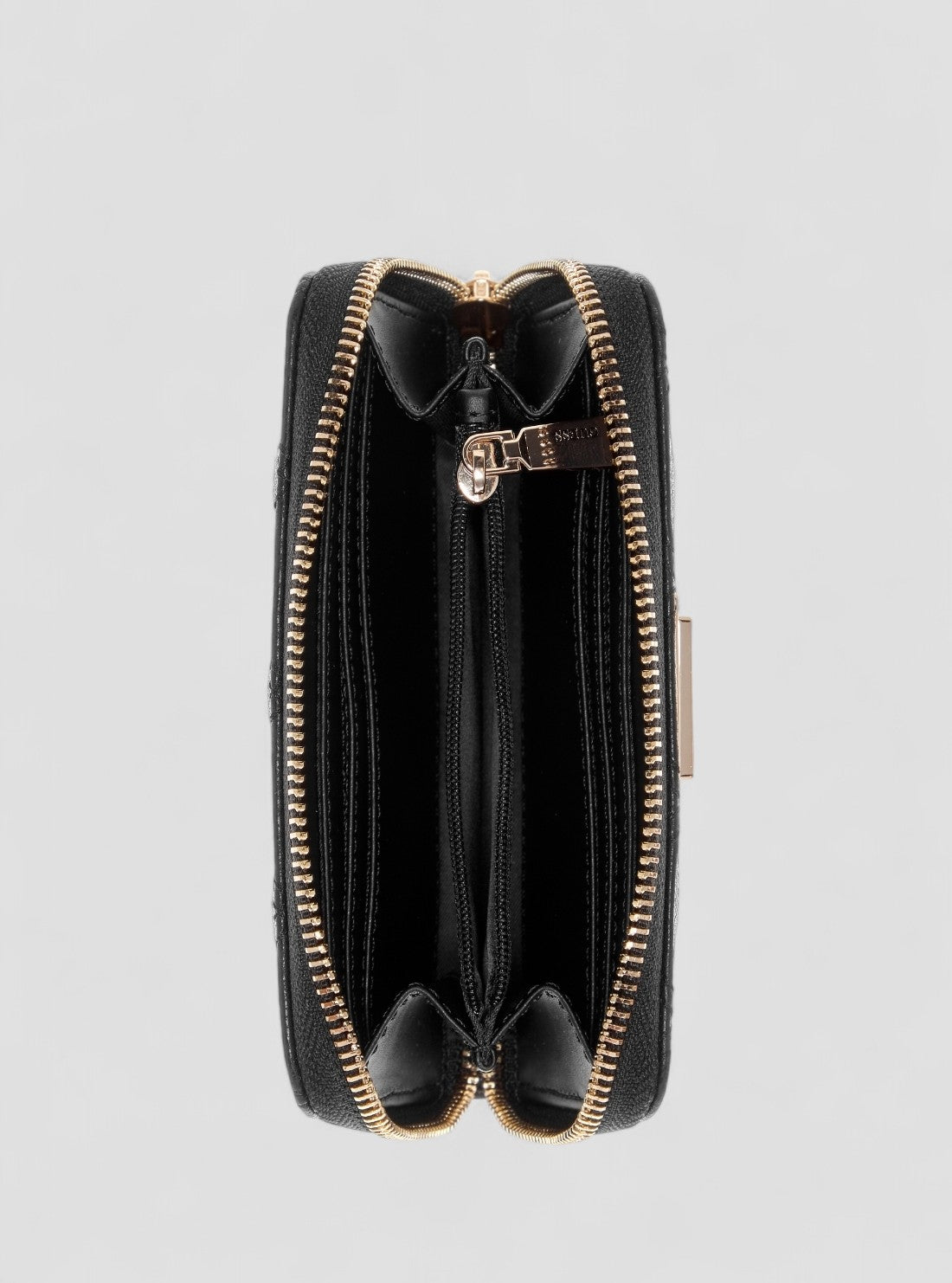 GUESS Womens Black Atabey Medium Zip Around Wallet QG9894140 Inside View