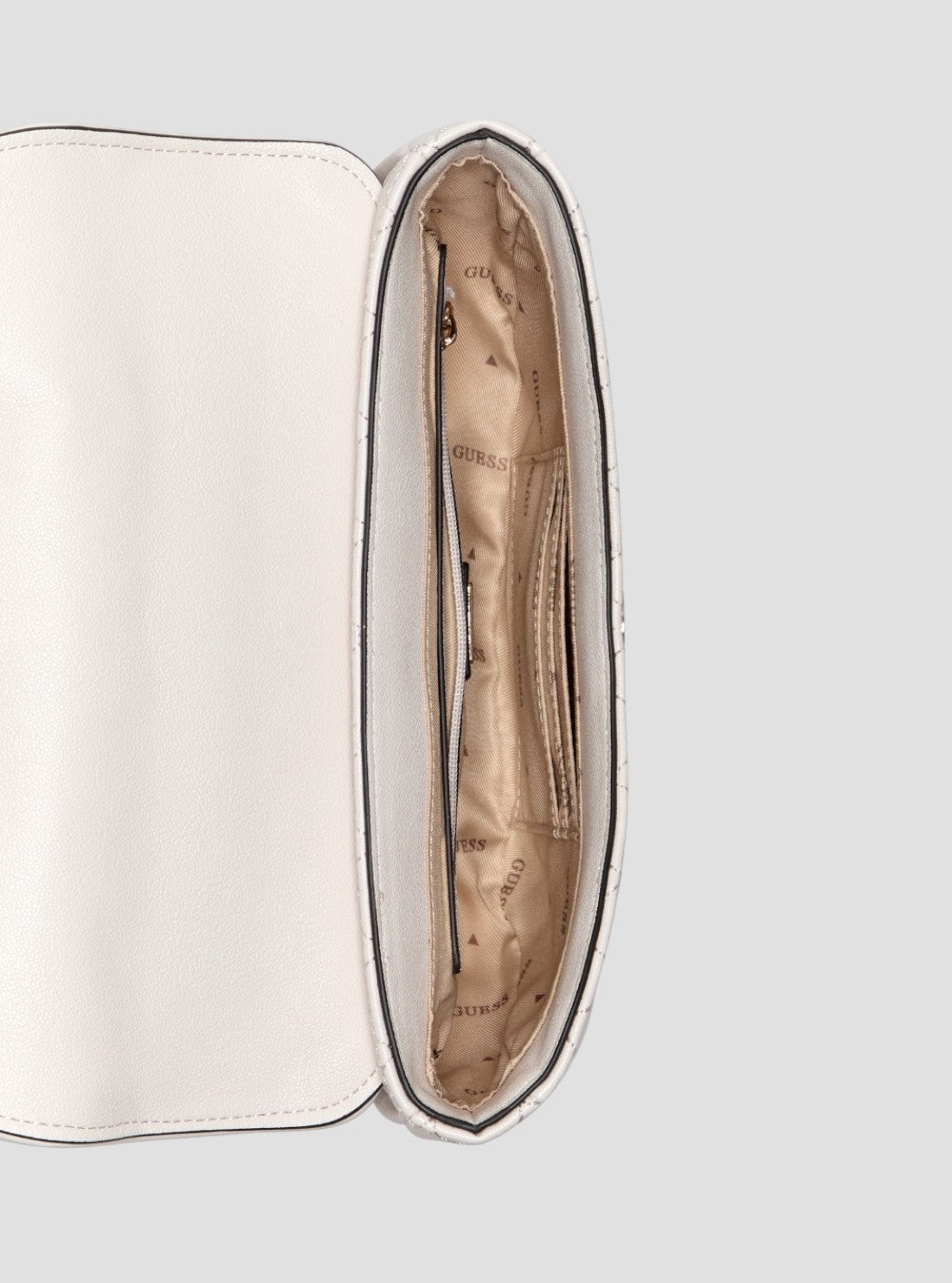 White Atabey Convertible Crossbody Flap Bag QG989421 Inside View