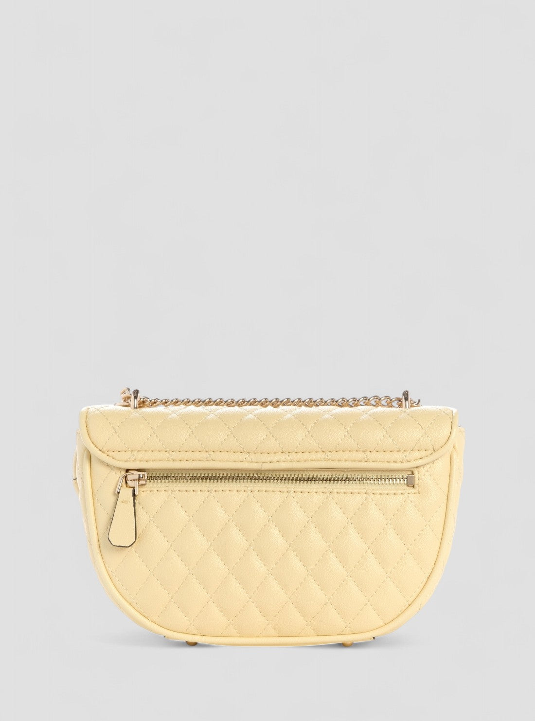 GUESS Womens Yellow Atabey Convertible Crossbody Flap Bag QG989421 Back View