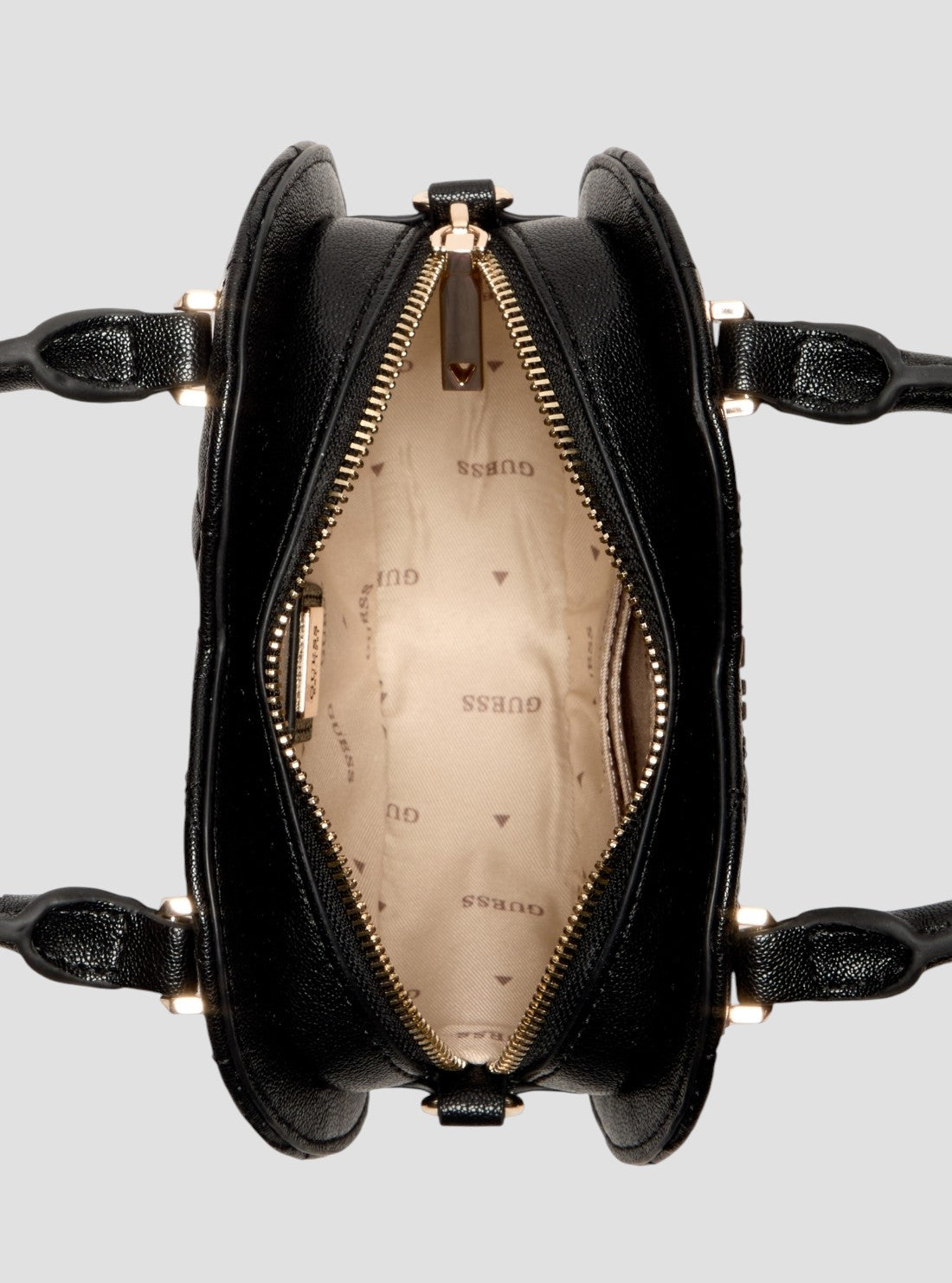 GUESS Womens Black Atabey Mini Heart Bag QG989477 Inside View