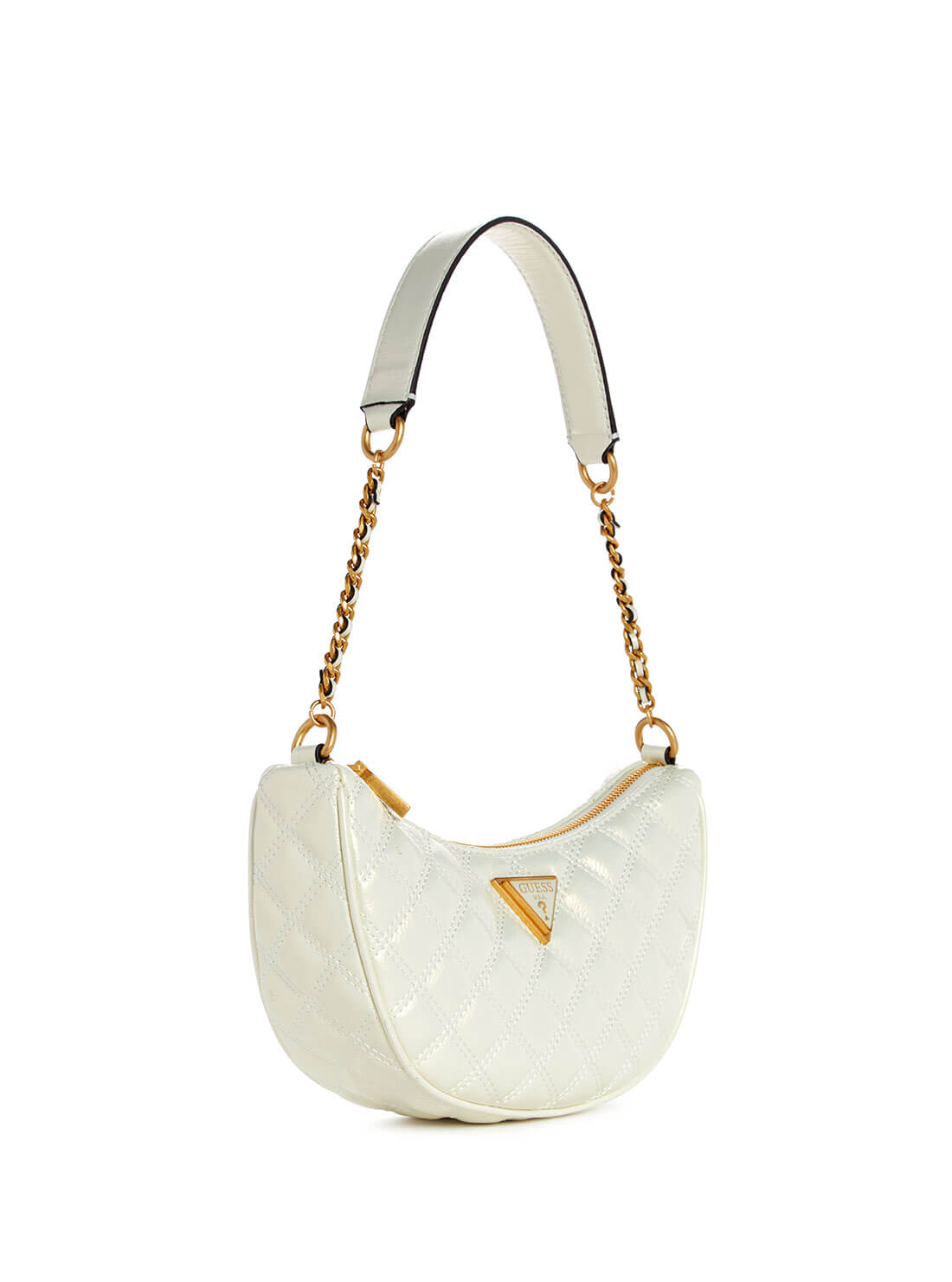 Women's White Giully Shoulder Bag side view