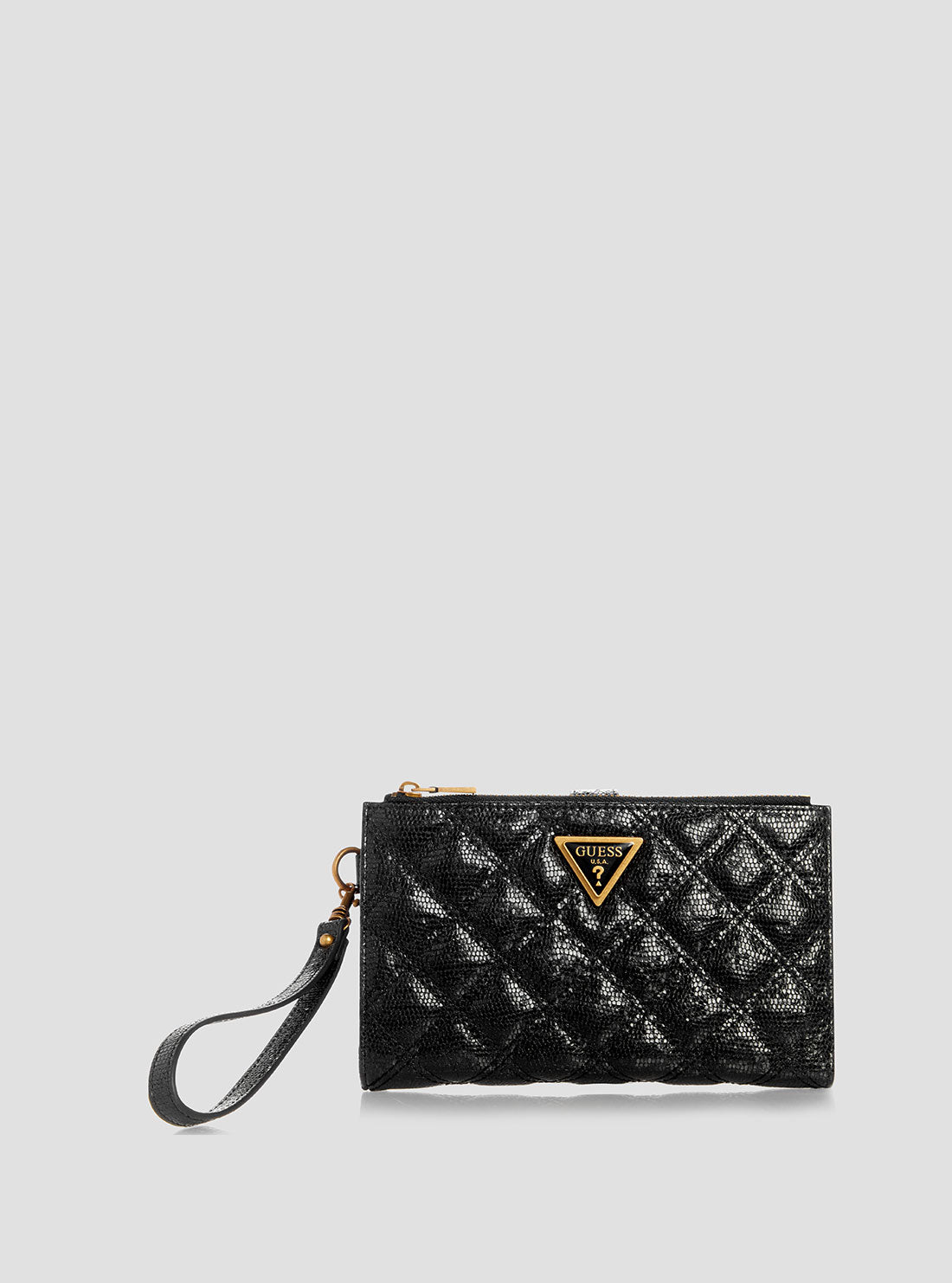 Black Giully Double Zip Wallet