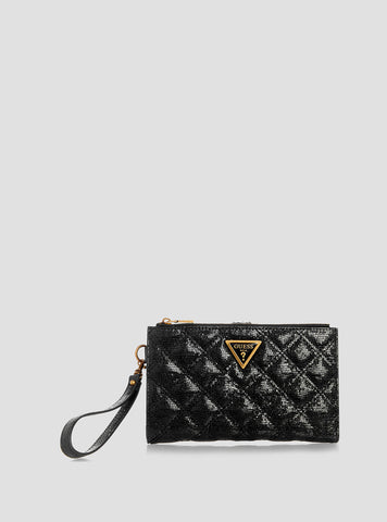 Black Giully Double Zip Wallet