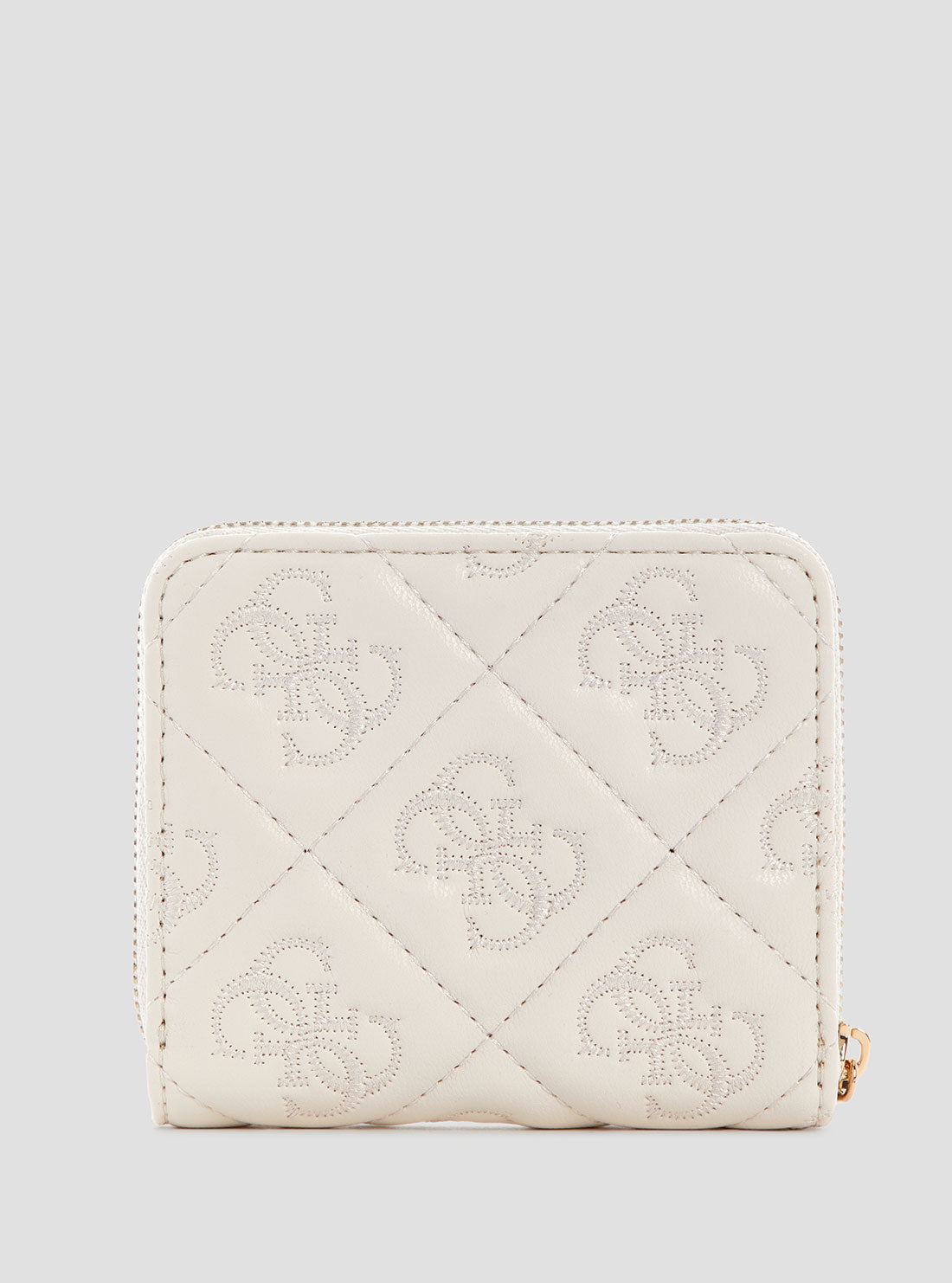 White Adelasia Small Zip Around Wallet