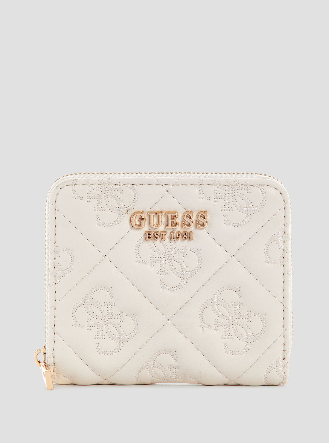 White Adelasia Small Zip Around Wallet