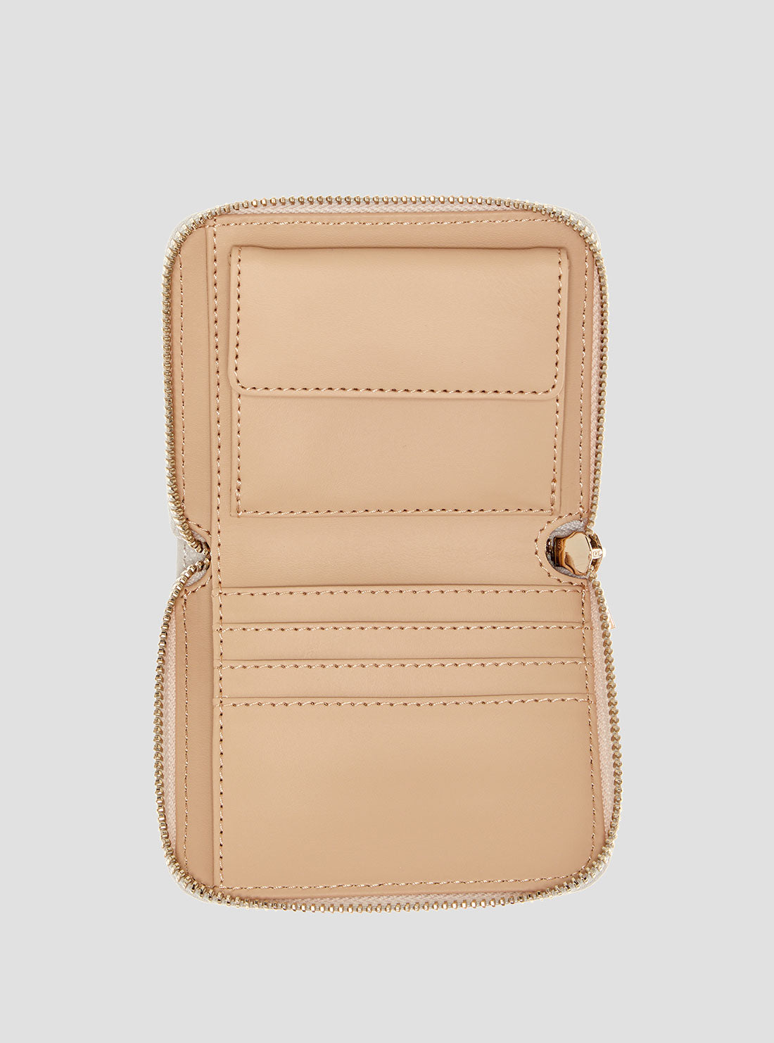 White Adelasia Small Zip Around Wallet