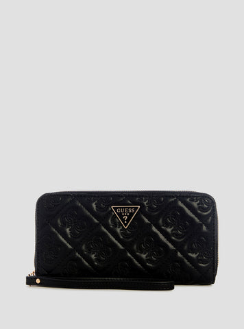 Black Adelasia Large Zip Around Wallet