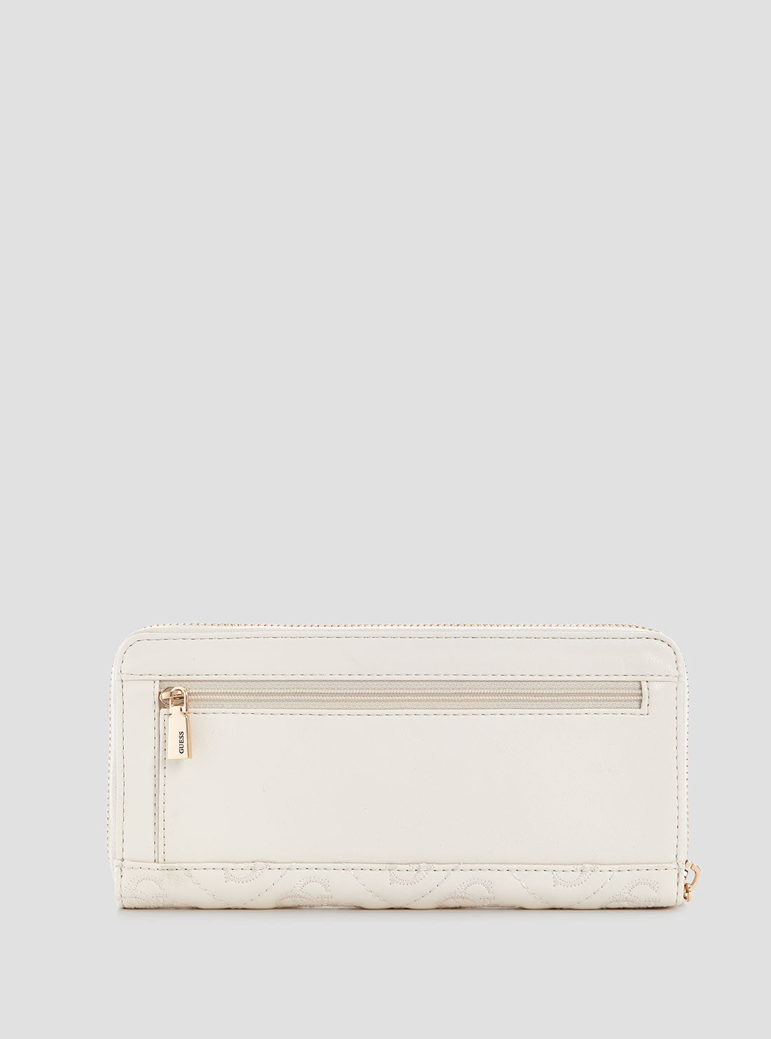 White Adelasia Large Zip Around Wallet