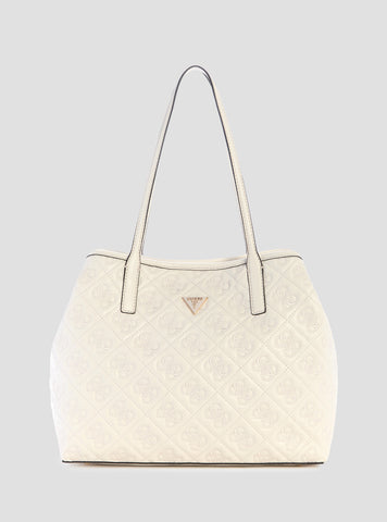 GUESS Women's White Adelasia 2 in 1 Tote Bag QL965823 Front View