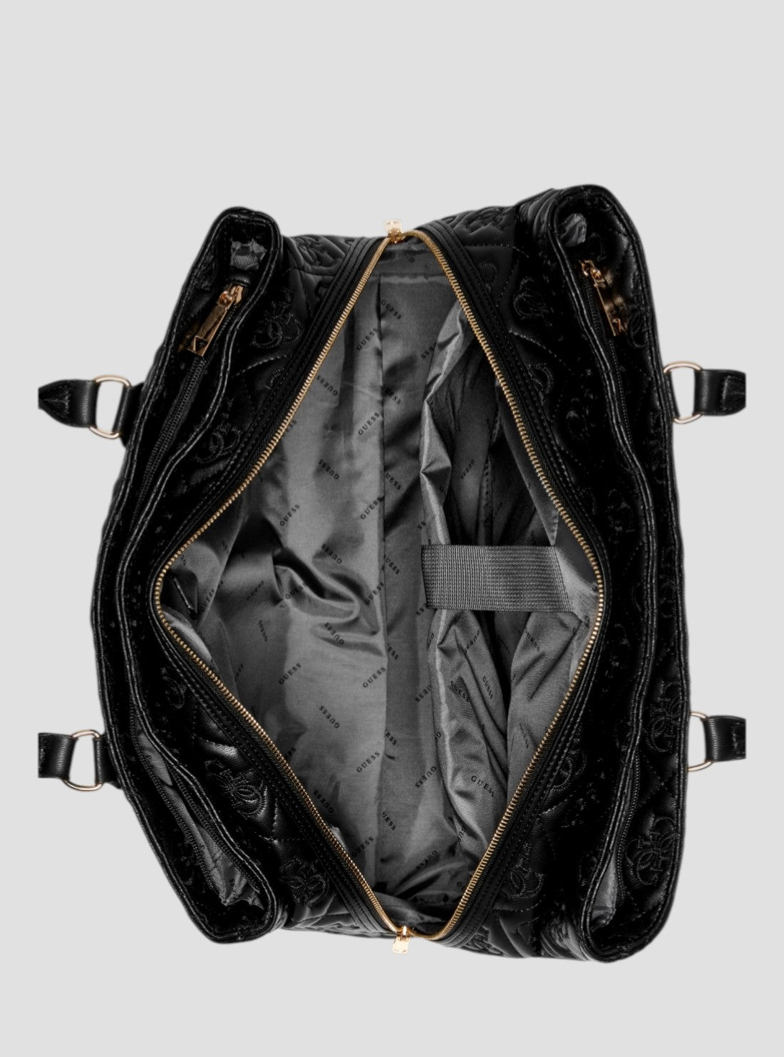 GUESS Womens Black Adelasia Shopper Tote Bag QL9658919 Inside View