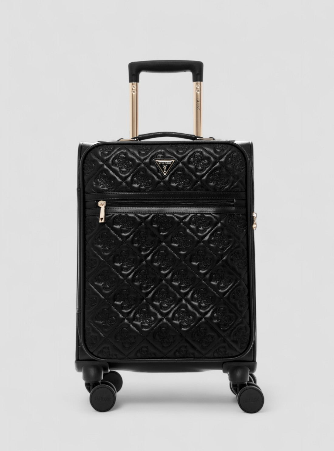 GUESS Womens Black Logo Adelasia 45cm Suitcase QL9658983 Front View