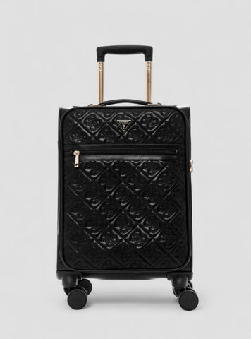 GUESS Womens Black Logo Adelasia 45cm Suitcase QL9658983 Front View