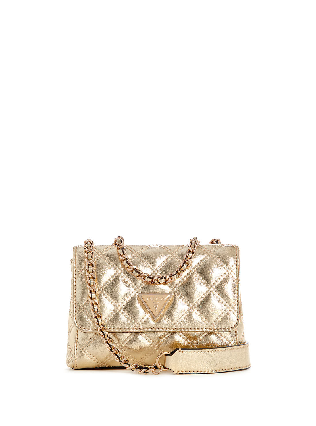 GUESS Gold Giully Mini Crossbody Bag front view