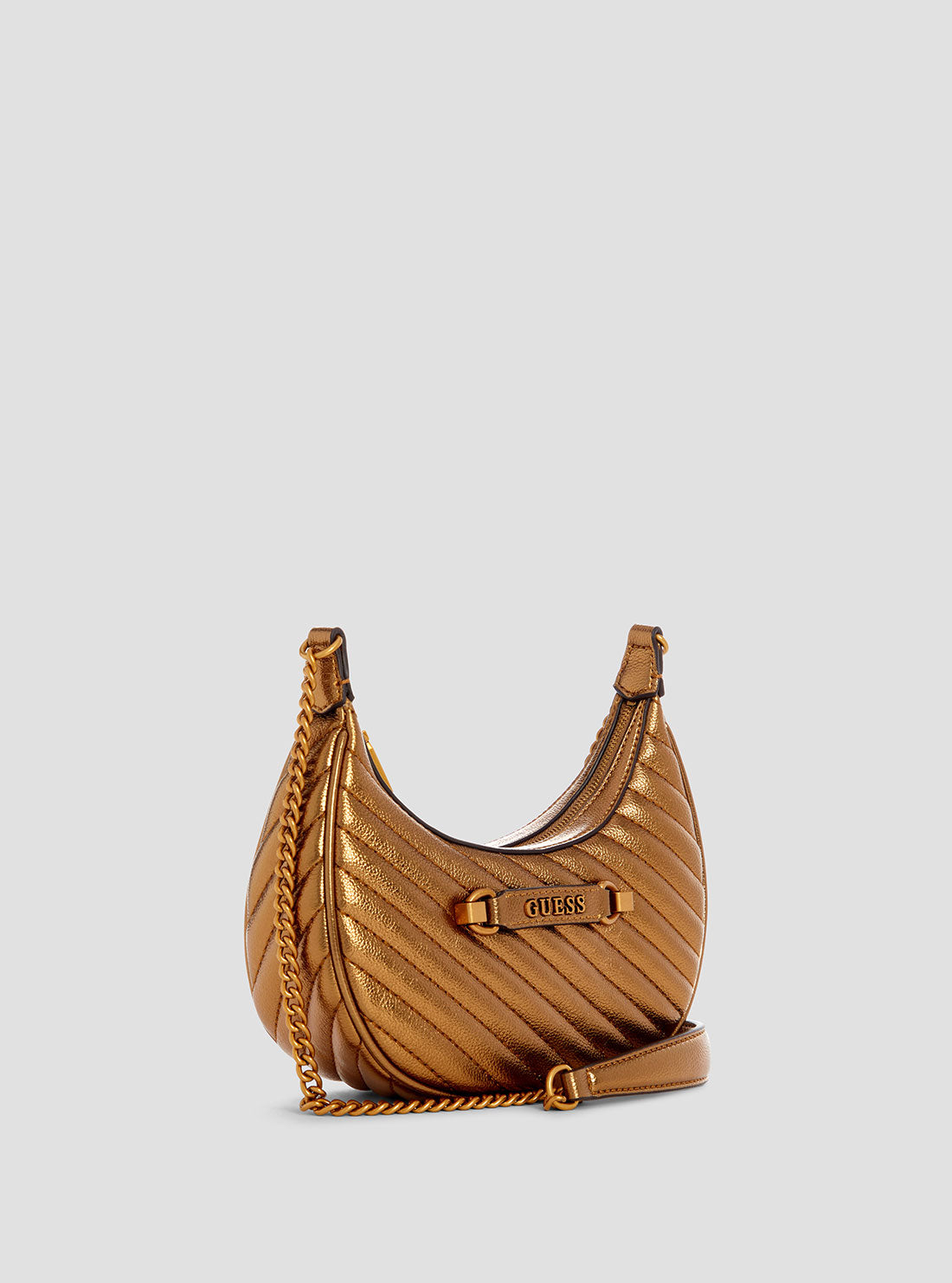 Gold Sela Mini Crossbody Hobo Bag