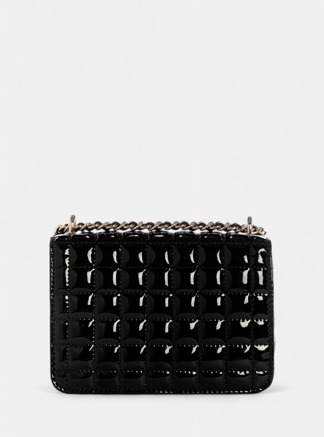 GUESS Womens Black Nadira Mini Convertible Crossbody Flap QT842478 Back View