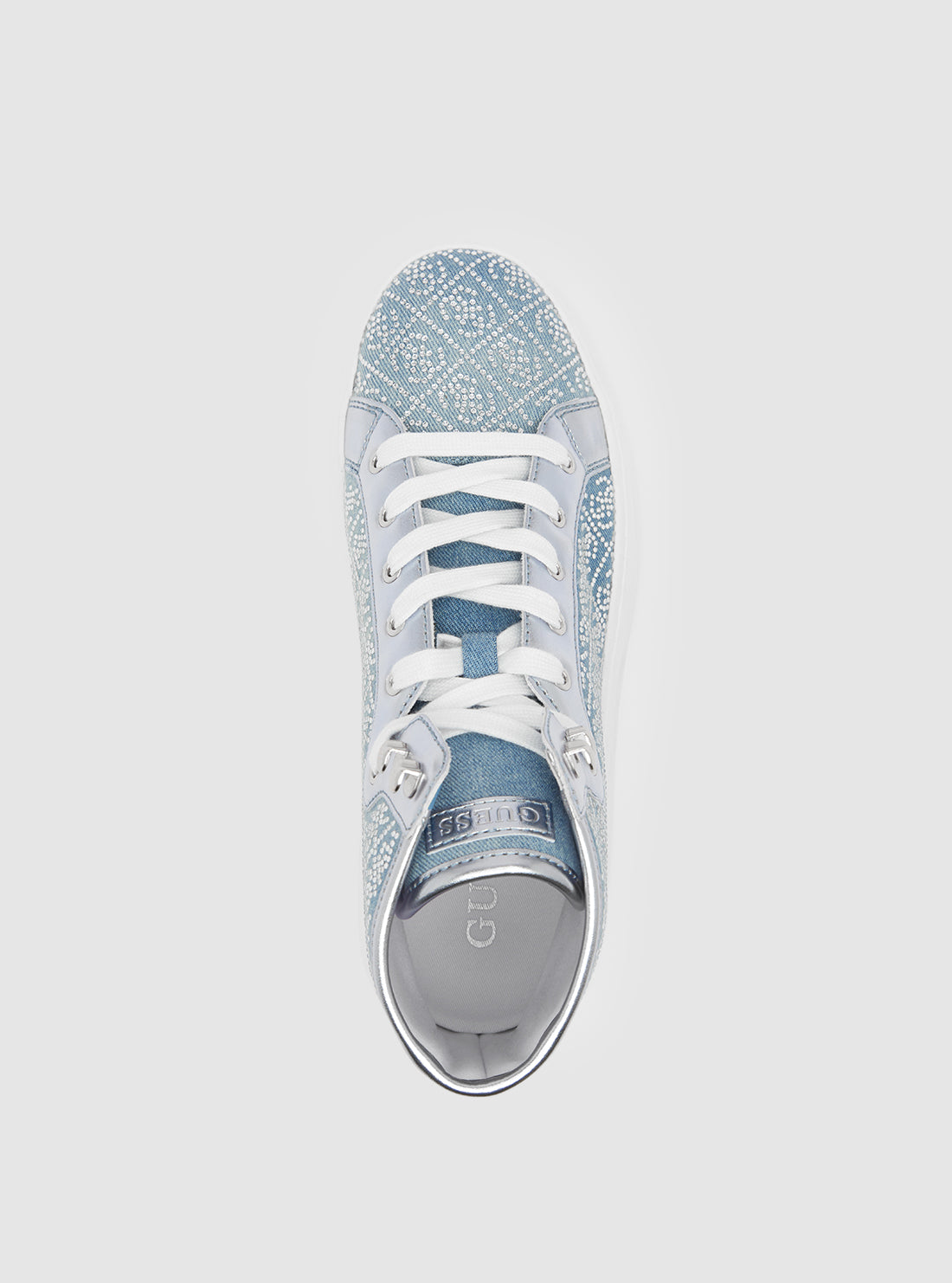 Blue Silver Queenly High-Top Sneakers