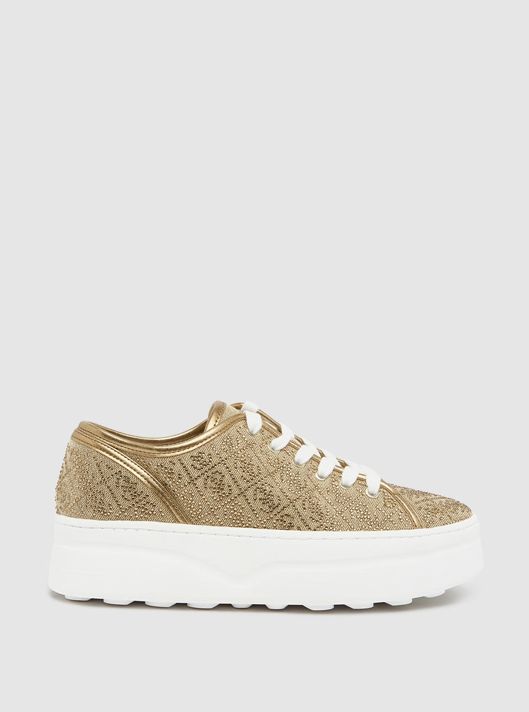 Brown Queeny Low-Top Sneakers | GUESS