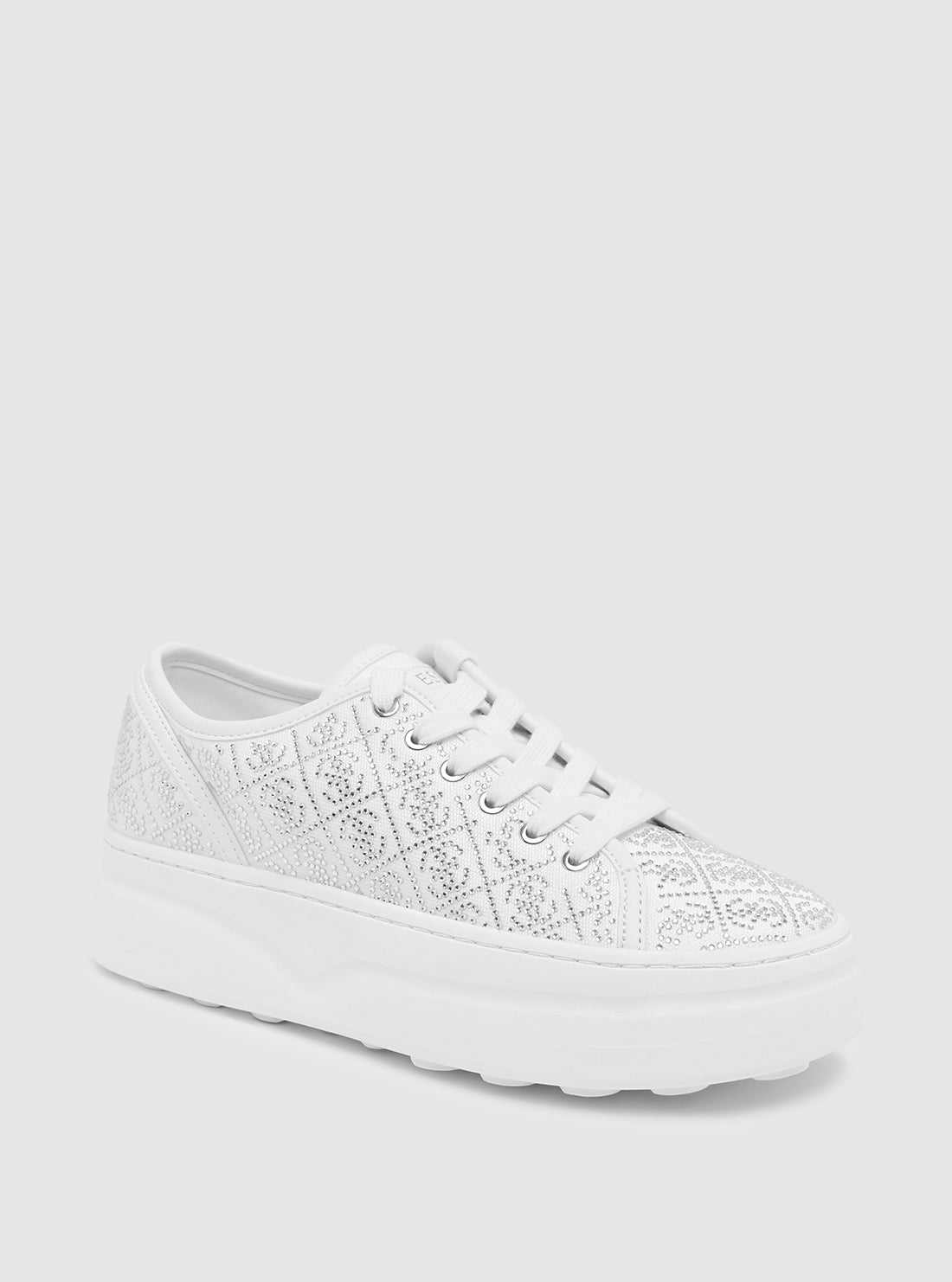 White Queeny Low-Top Sneakers