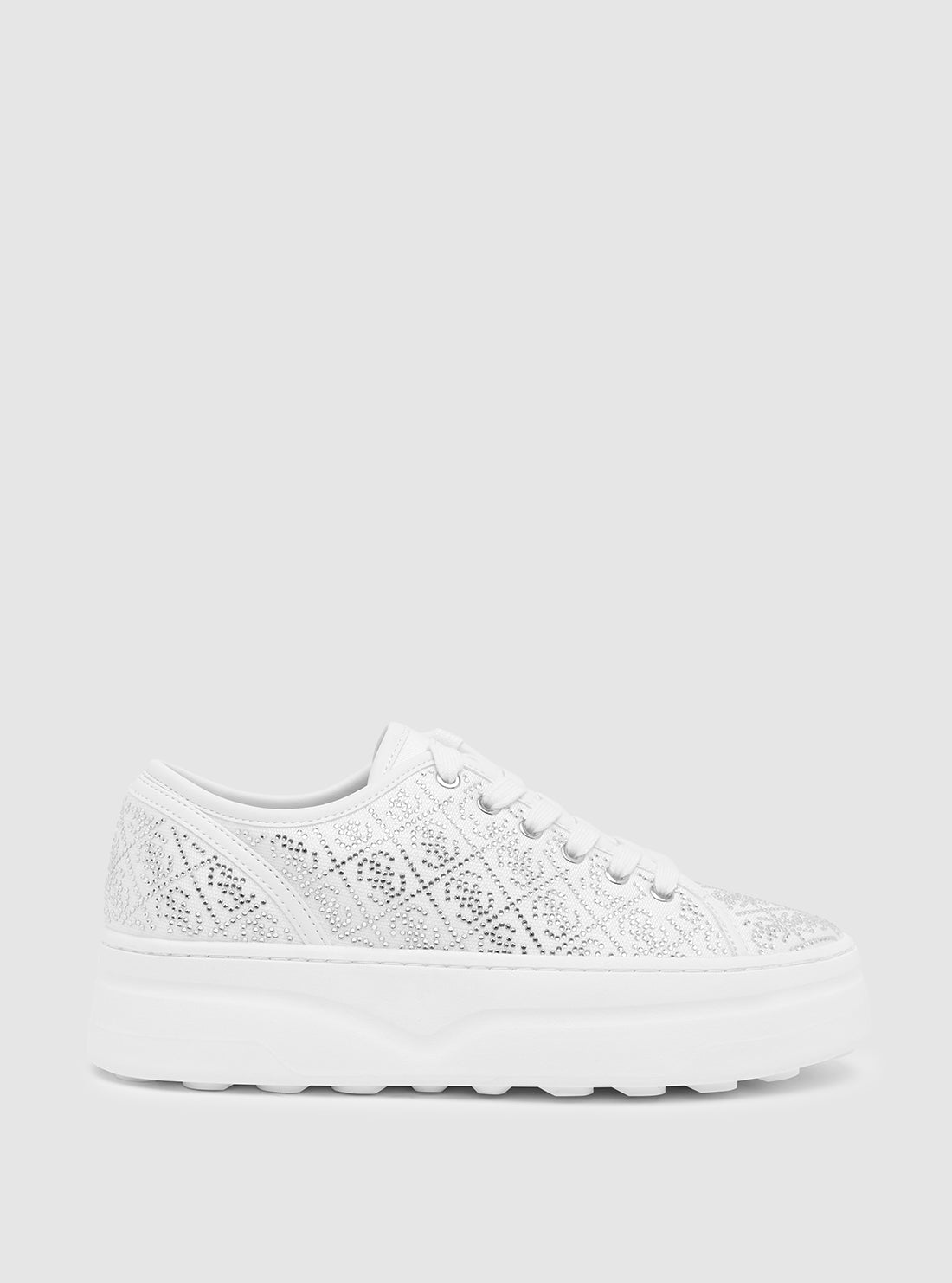 White Queeny Low-Top Sneakers