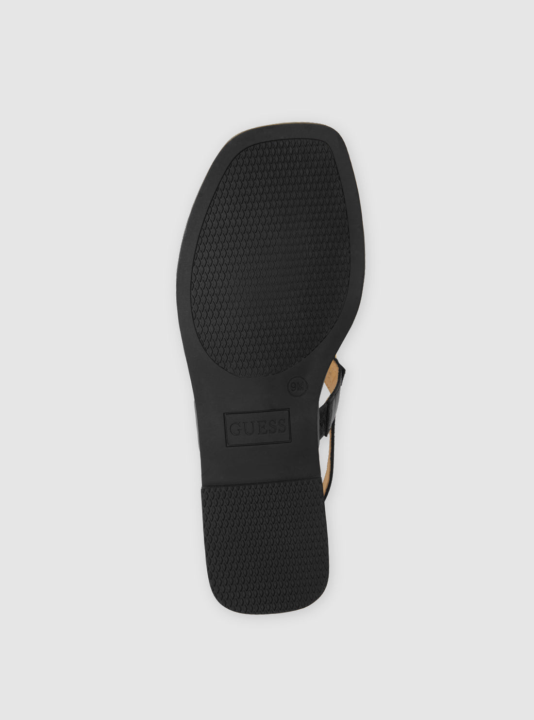 GUESS Womens Black Reality Slides REALITY Bottom View