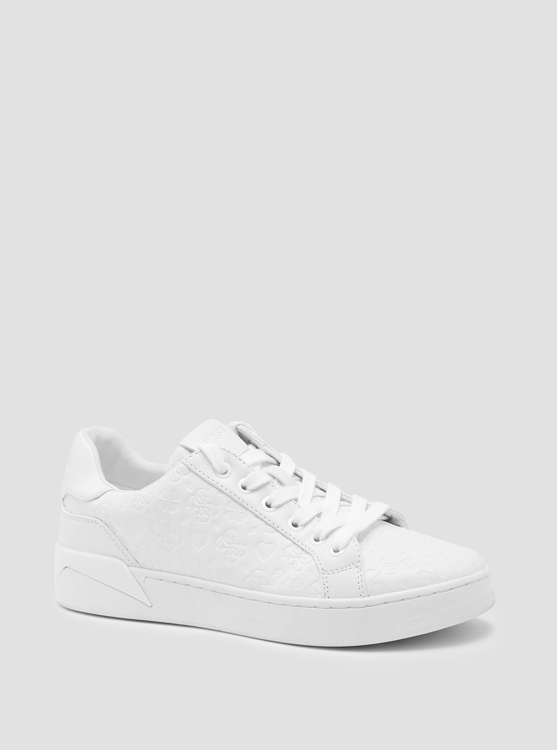 guess womens White Refresh-A Low-Top Sneakers side view