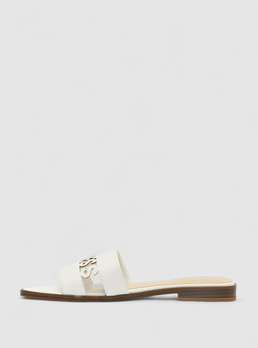 GUESS Footwear White Reids Slides REIDS Side View