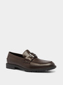 GUESS Brown Dremmer Loafers front view