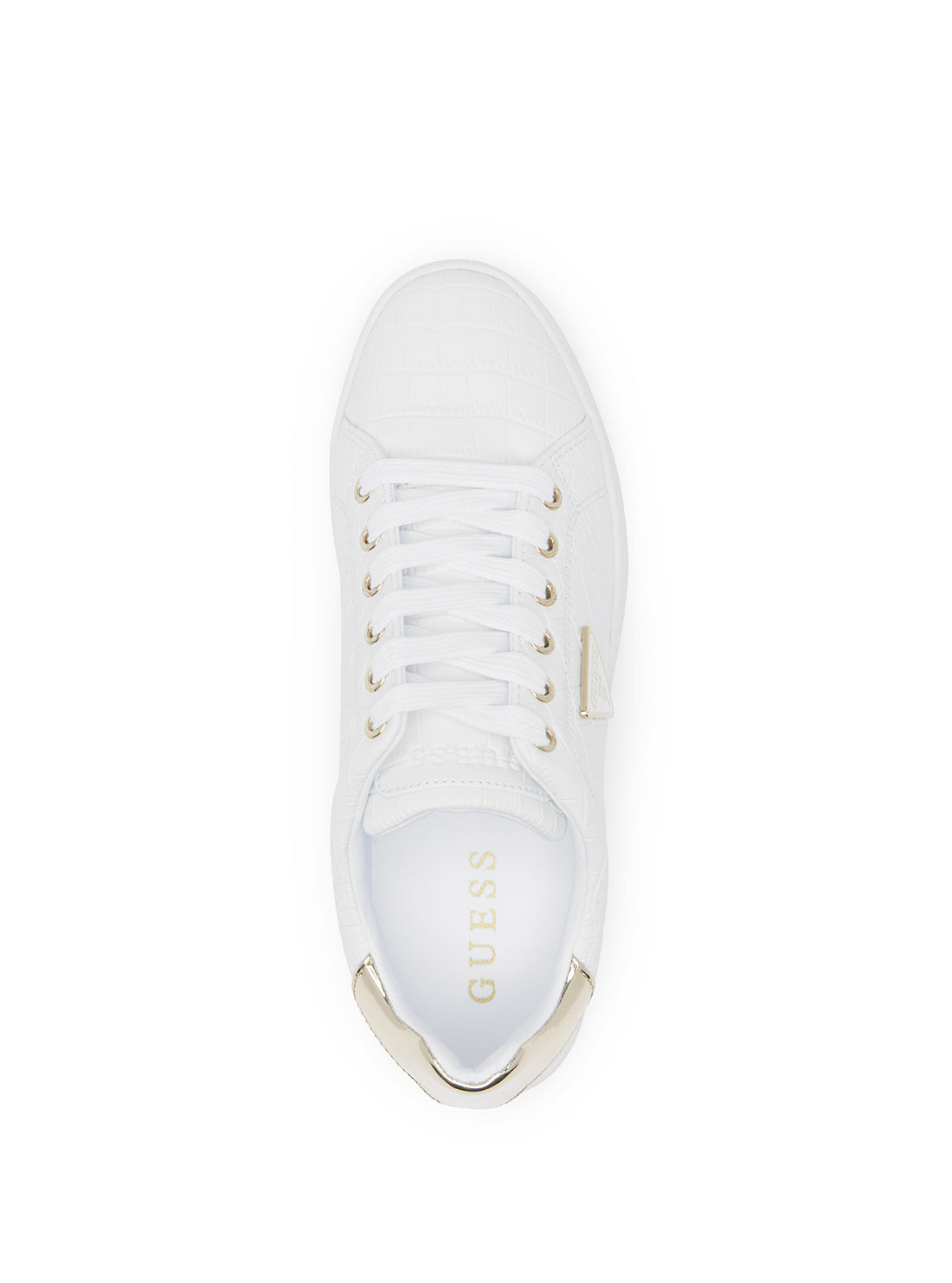 White Reshy-A Sneakers | GUESS Women's Shoes | top view