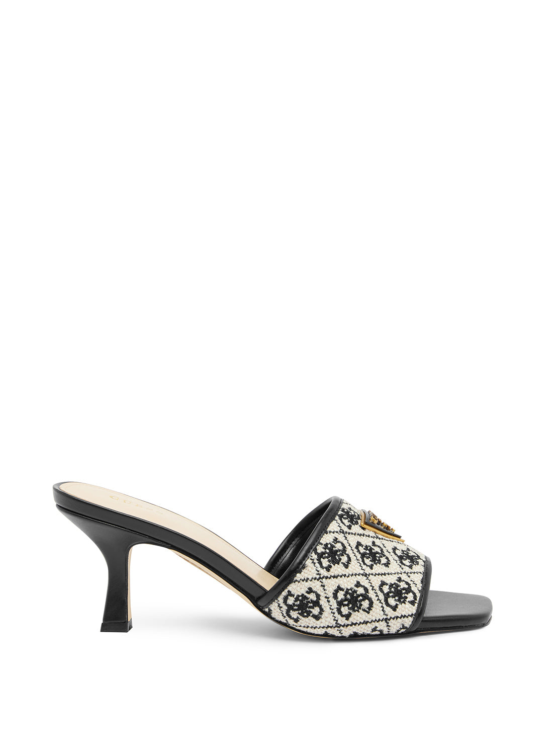 Black Rinit Kitten Heels | GUESS Women's Shoes | Side view